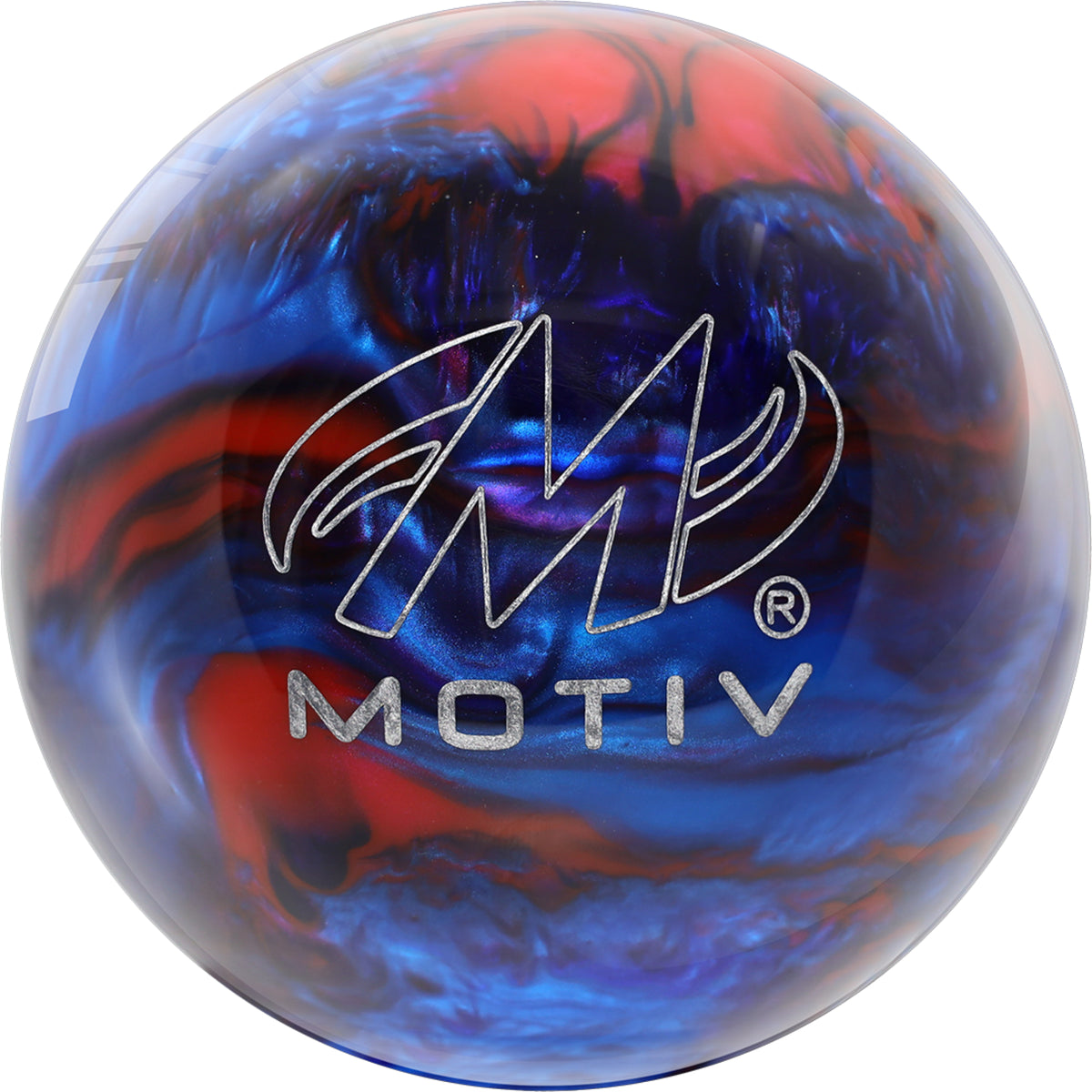 Motiv Aspire Polyester Spare Bowling Ball | Navy/Blue/Red