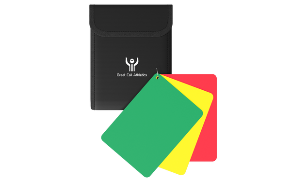 Pro Penalty Cards Set w/ Case Red Yellow Green Delay Warning Ejection