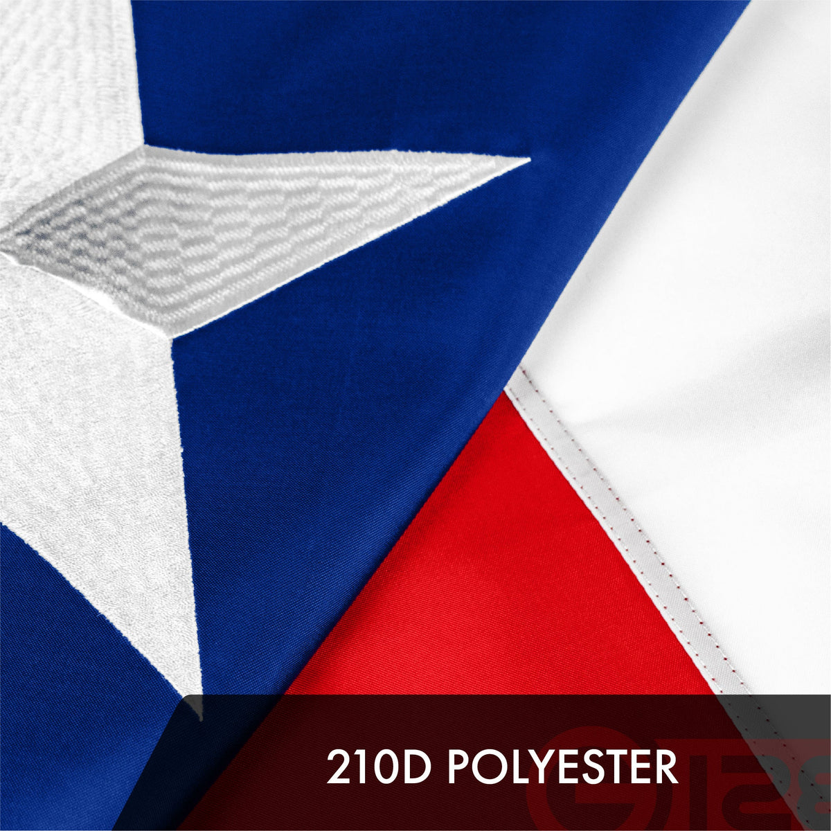 Texas State Flag 300D Embroidered Polyester 3x5 Ft - View 4