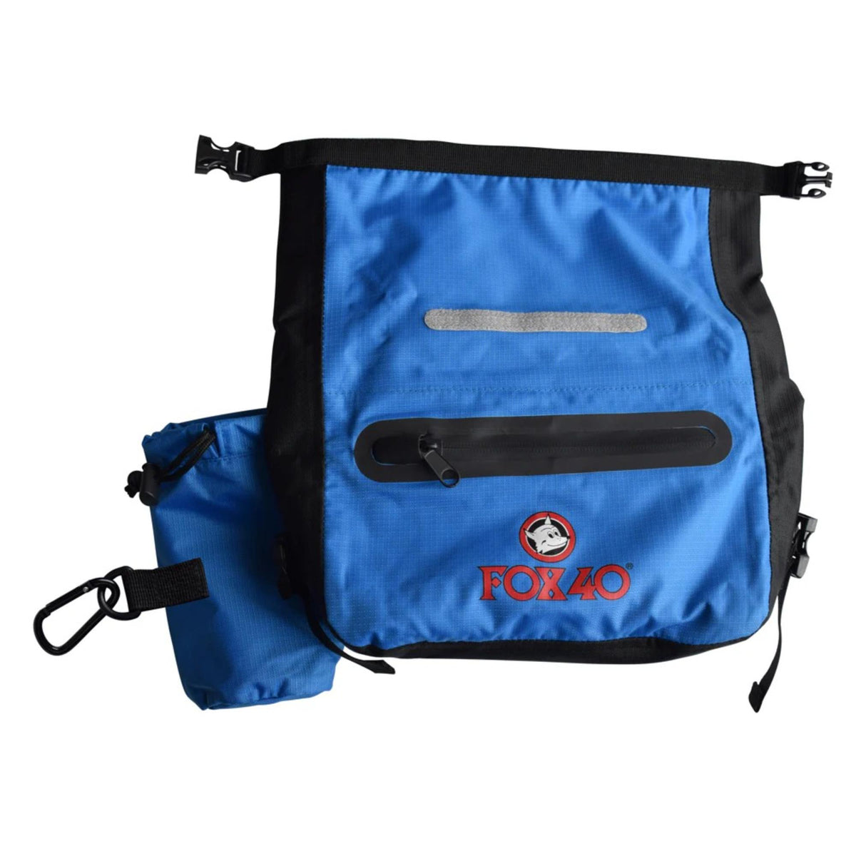 Waterproof belt pack with adjustable strap, zippered compartment, and attached dry bag pouch for carrying small personal items.