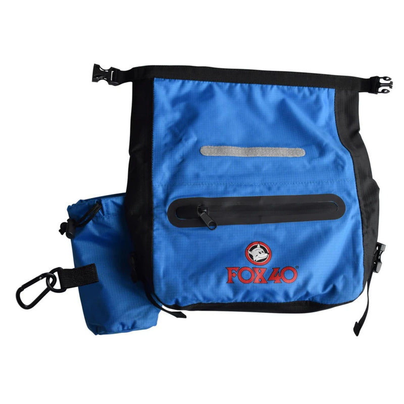Waterproof belt pack with adjustable strap, zippered compartment, and attached dry bag pouch for carrying small personal items.