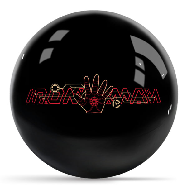 Marvel Avengers Iron Man Logos Bowling Ball