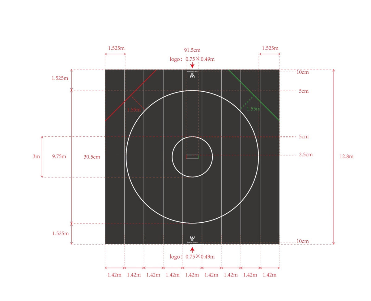 NCAA wrestling mat specifications