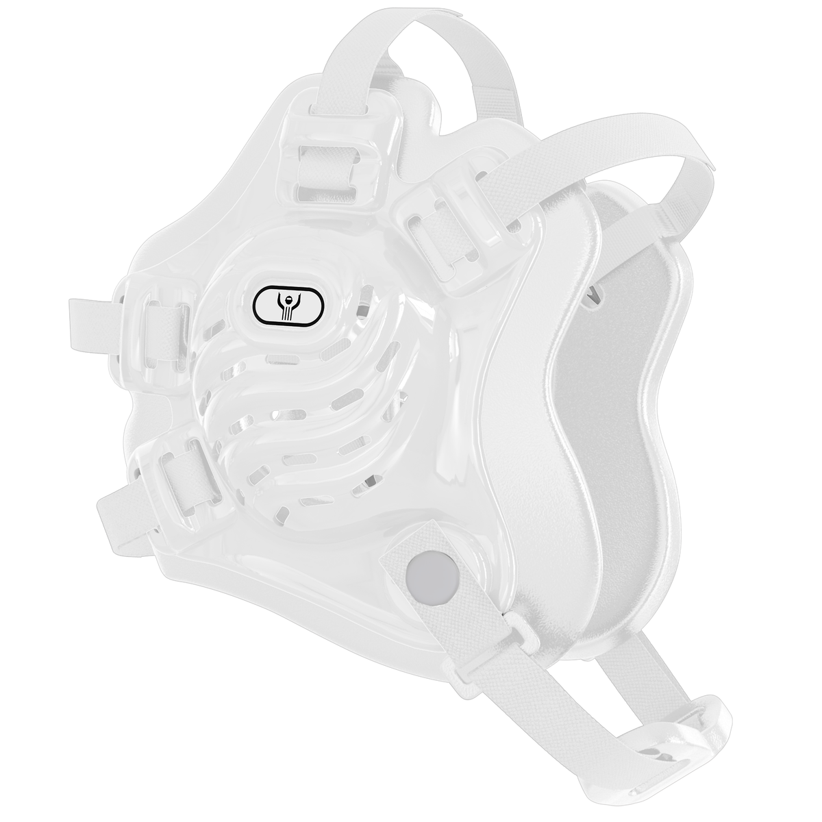 Great Call Athletics Youth Nelson Wrestling Headgear in White - front angle view