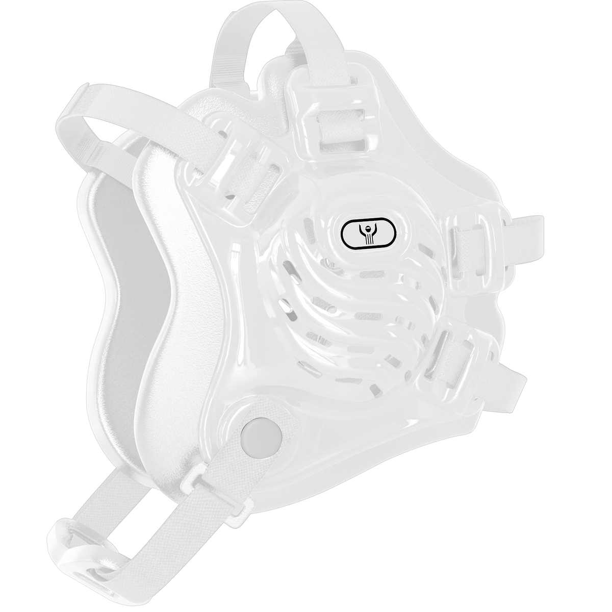 Great Call Athletics Youth Nelson Wrestling Headgear in White - side angle view