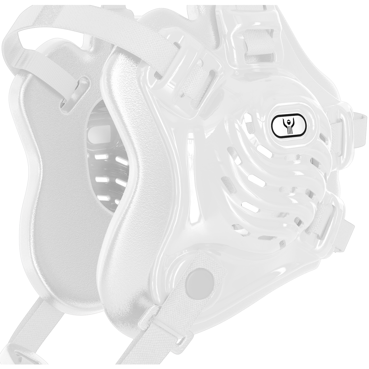 Great Call Athletics Youth Nelson Wrestling Headgear in White - front view