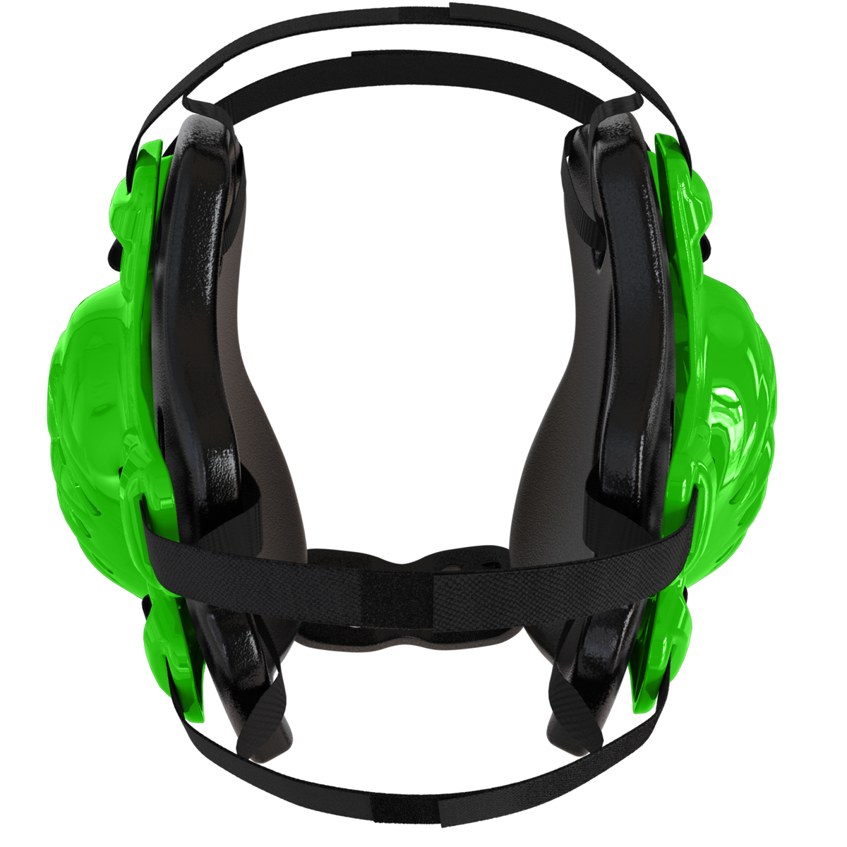 Great Call Athletics Nelson Wrestling Headgear Adult in Neon Green - top view