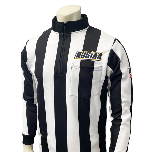 Smitty | USA-729-NJ | NJSIAA Men's Referee Long Sleeve Shirt Football Official Lacrosse USA Flag New Jersey