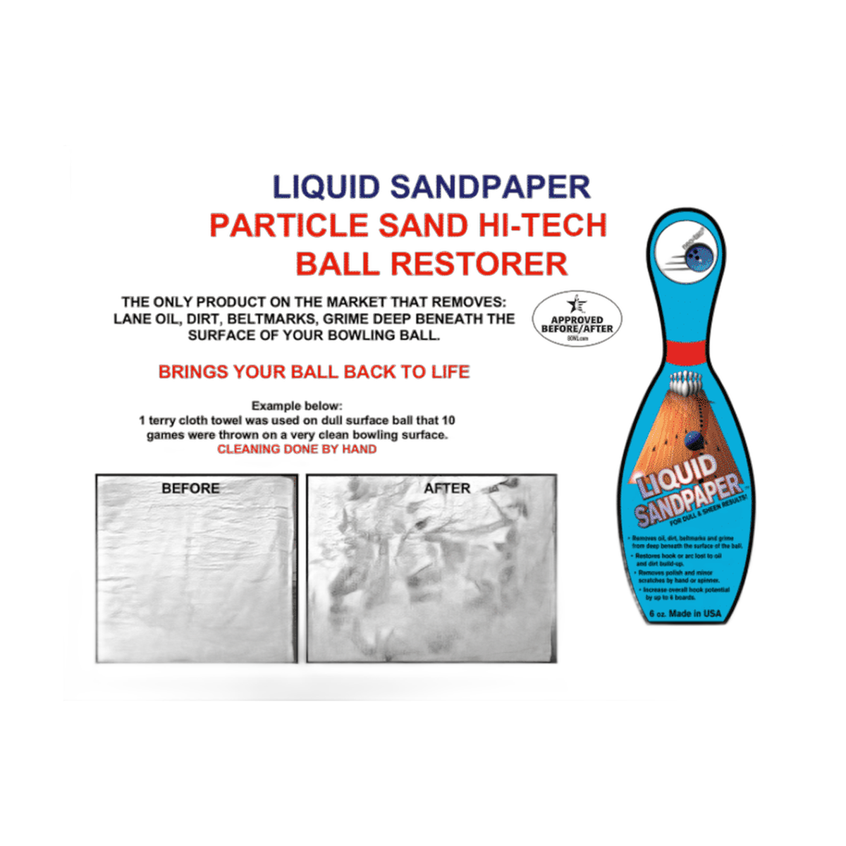 Neo-Tac Liquid Sandpaper, Hi-Tech Bowling Ball Restorer 32 oz