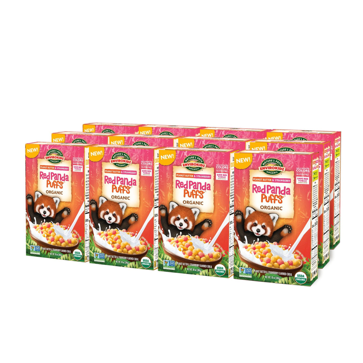 Nature's Path Organic Peanut Butter Strawberry Puffs Cereal, 10 oz (Case of 12)