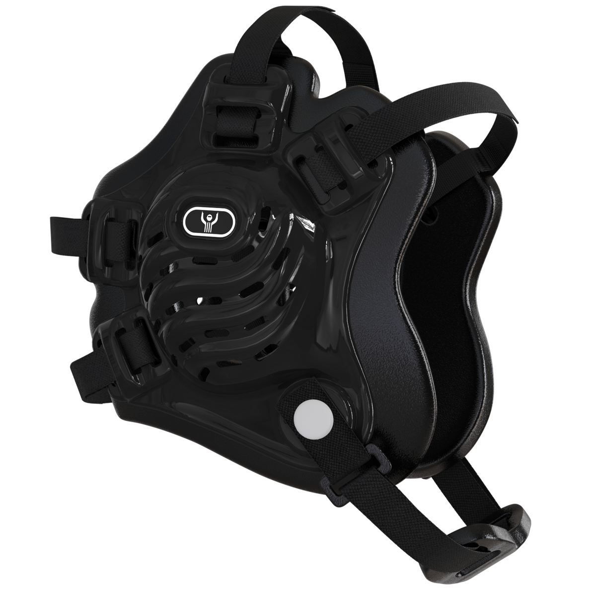 Nelson Wrestling Headgear in black with durable molded shell, adjustable padded straps, and ventilated ear protection designed for secure fit and match-day performance.