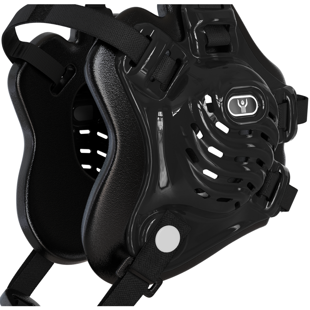 Nelson Wrestling Headgear in black with durable molded shell, adjustable padded straps, and ventilated ear protection designed for secure fit and match-day performance.