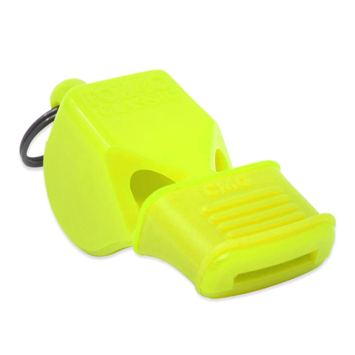 Compact safety whistle designed for loud, clear sound, ideal for sports, coaching, or emergency signaling.