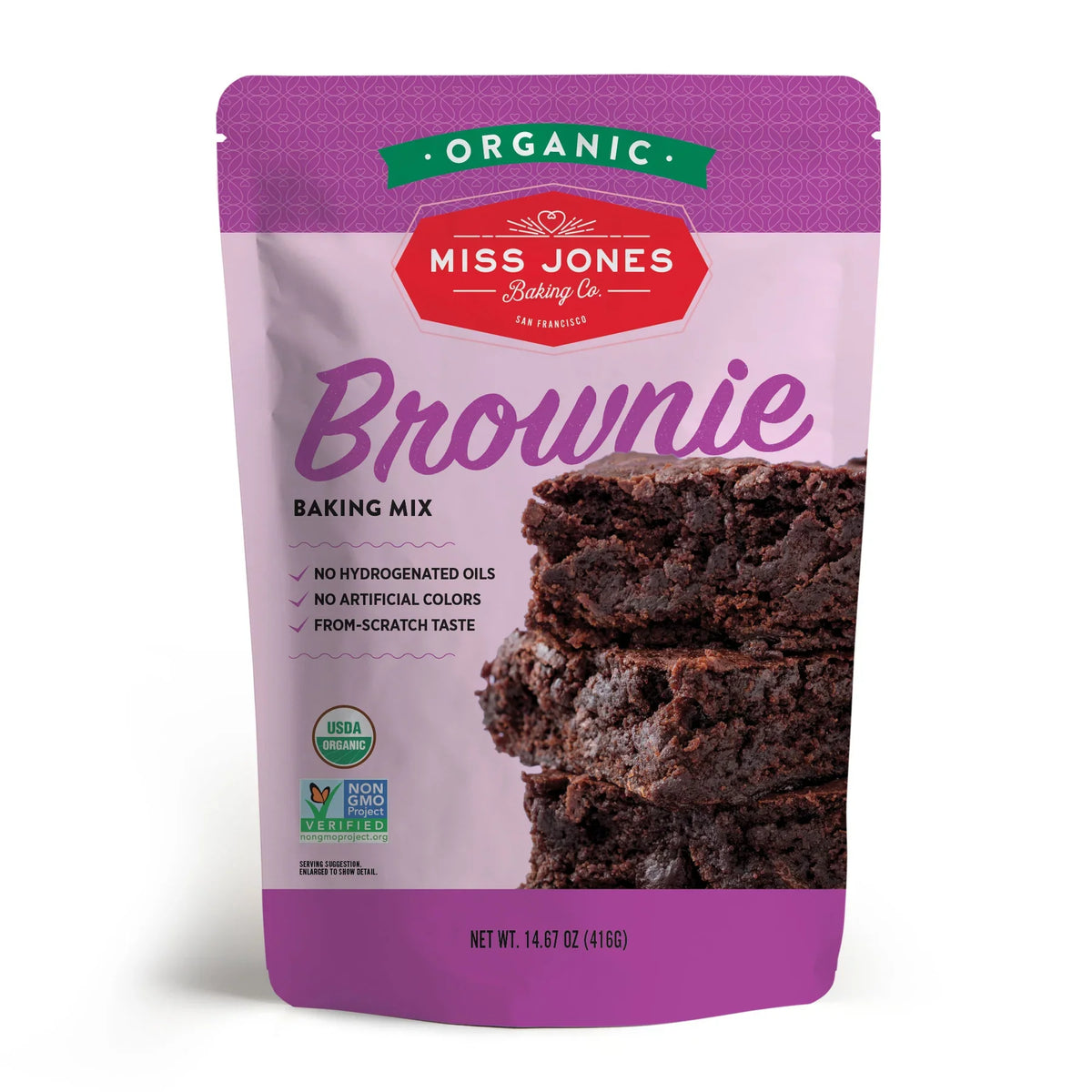 Miss Jones Baking Co Brownie Mix, 14.67 oz (Case of 6)