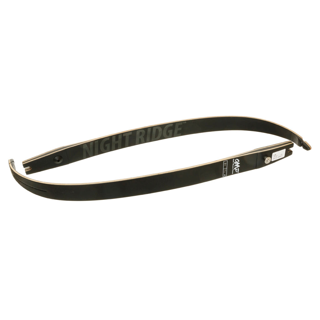 October Mountain Night Ridge ILF Recurve Limbs in 60 in. 50 lbs. - Front View