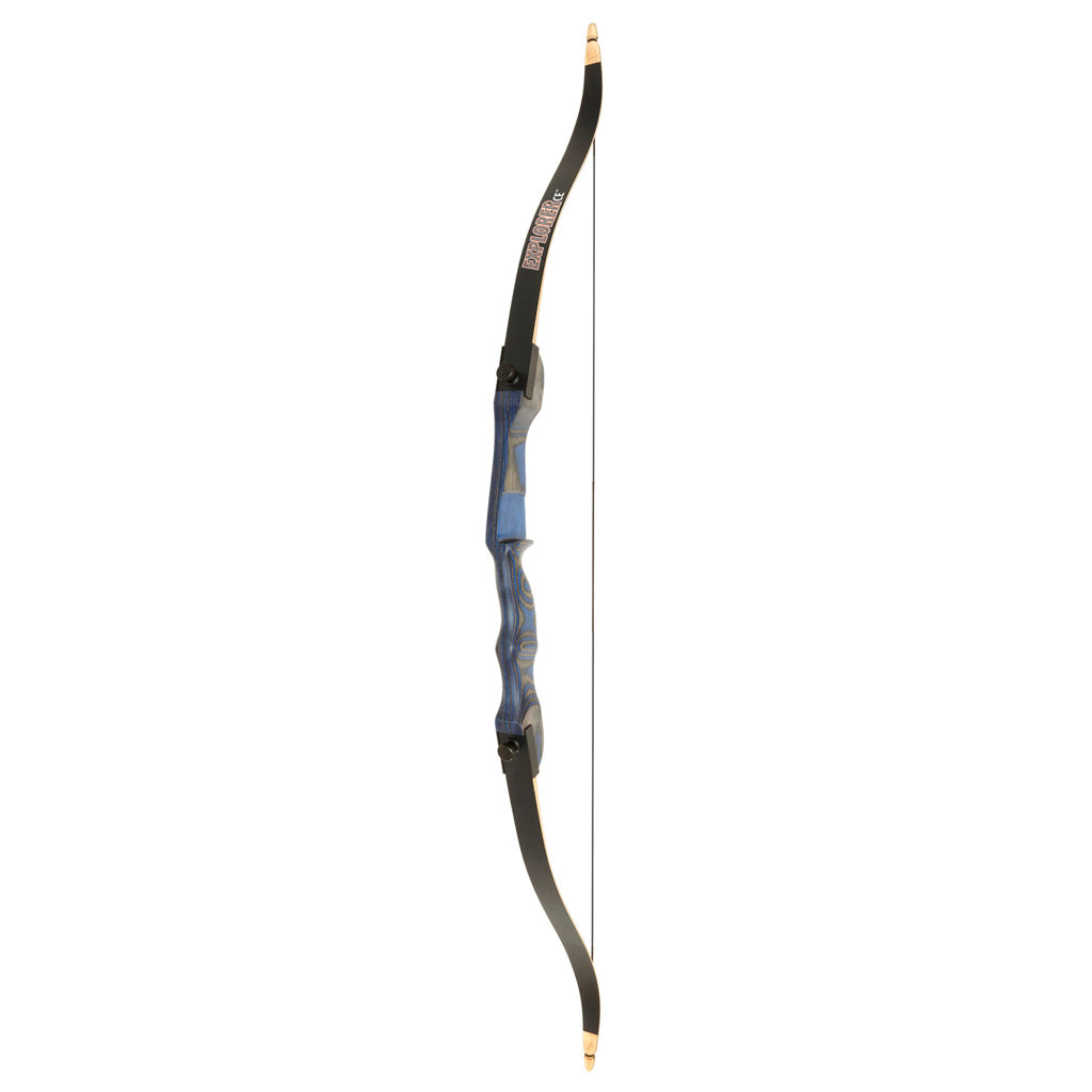 October Mountain Explorer CE Recurve Bow in Blue 54 in. 15 lbs. LH - Front View