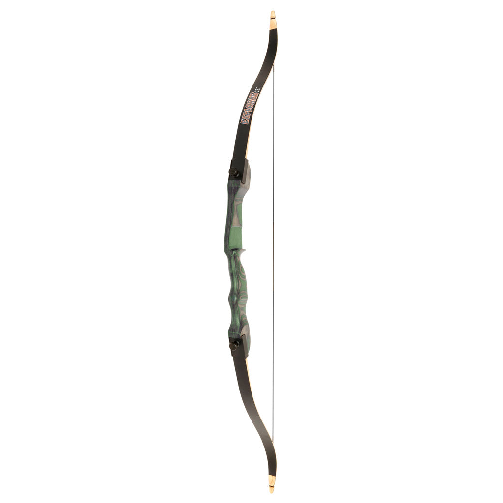 October Mountain Explorer CE Recurve Bow in Green 54 in. 15 lbs. LH - Front View