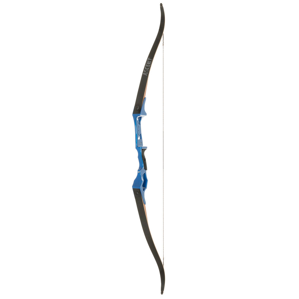 October Mountain Ascent Recurve Bow in Blue 58 in. 45 lbs. RH - Front View