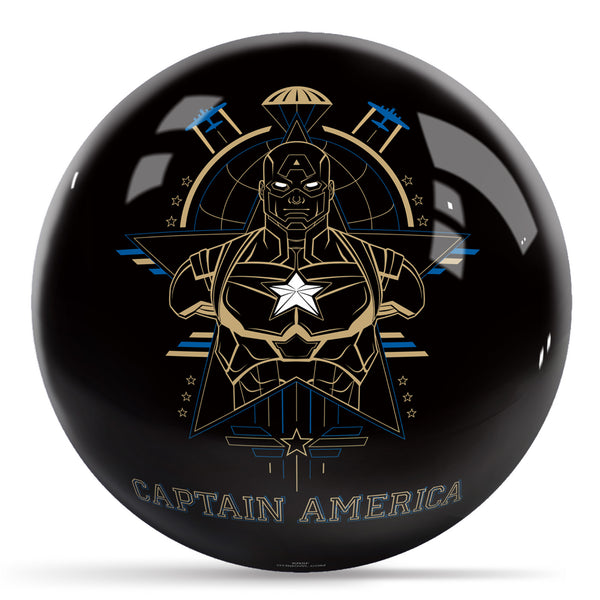 Marvel Avengers Captain America Logos Bowling Ball
