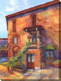 L'Albergo Outdoor Canvas Wall Art