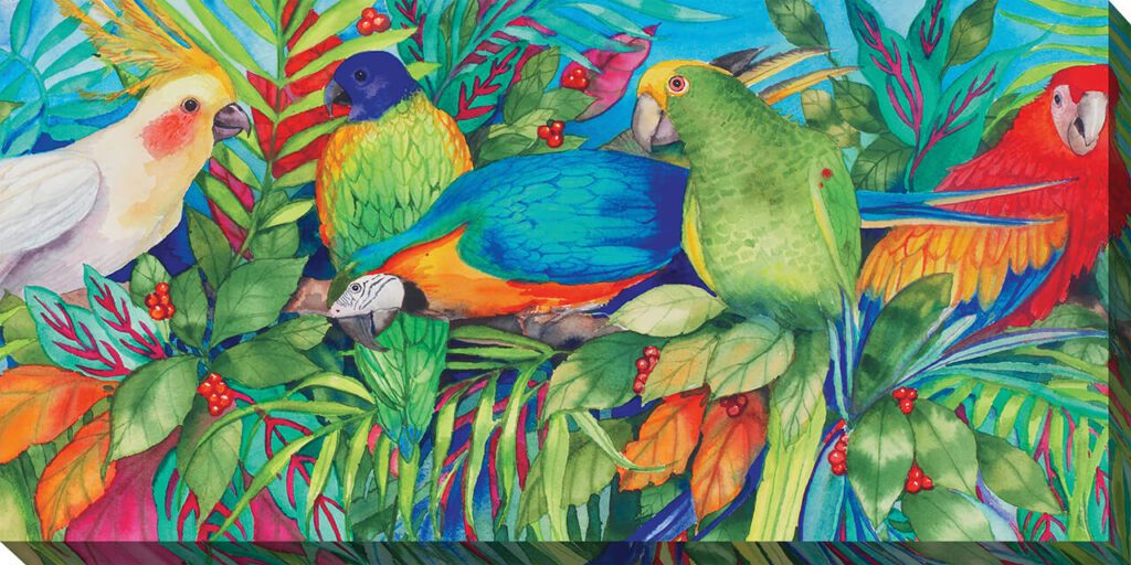 Polly And Friends Outdoor Canvas Wall Art
