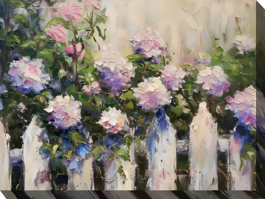 Frannie's Fence Outdoor Canvas Wall Art