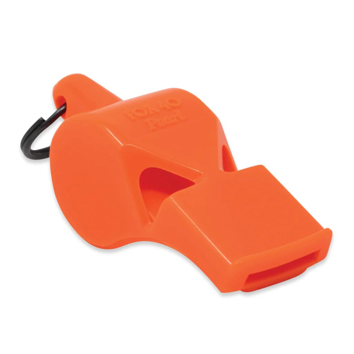 Compact safety whistle with key ring attachment, designed for dependable signaling in emergency and outdoor situations.