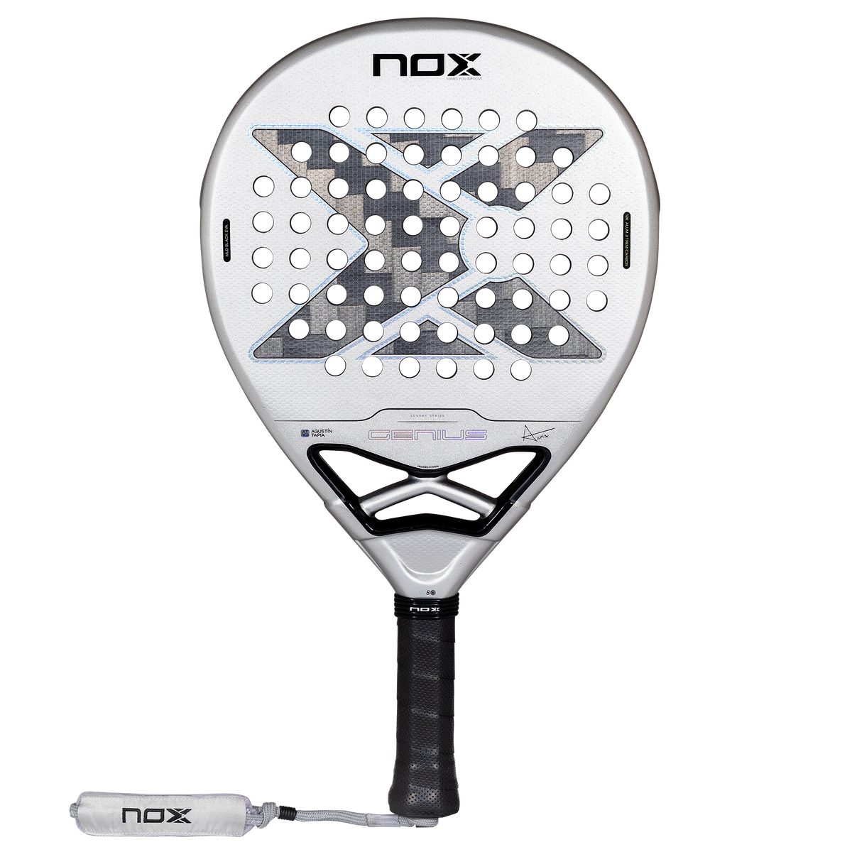 NOX AT10 Genius 12K Alum Xtrem 2027 Padel Racket by Agustin Tapia - Front View