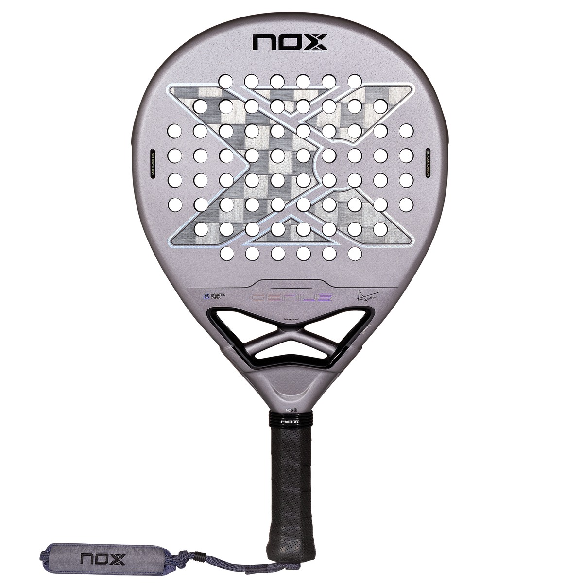 NOX AT10 Genius 18K Alum 2027 Padel Racket by Agustin Tapia - Front View