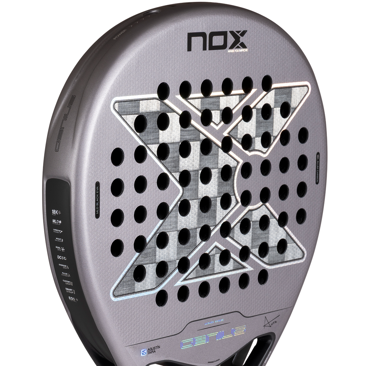NOX AT10 Genius 18K Alum 2027 Padel Racket by Agustin Tapia - Alternate View 5