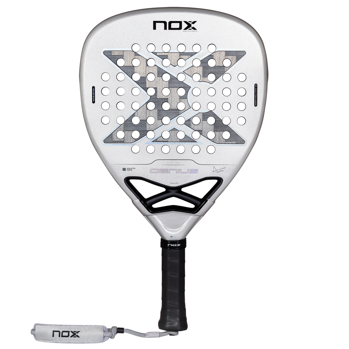 NOX AT10 Genius Attack 12K Alum Xtrem 2027 Padel Racket by Agustin Tapia - Front View