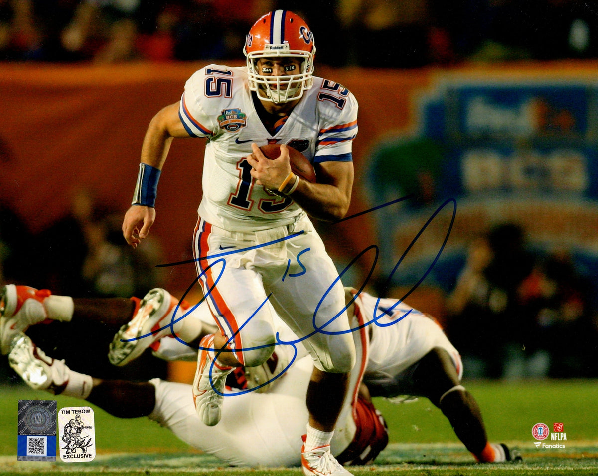Tim Tebow Autographed Florida Gators (08 BCS Run) 8x10 Photo - Tebow Holo