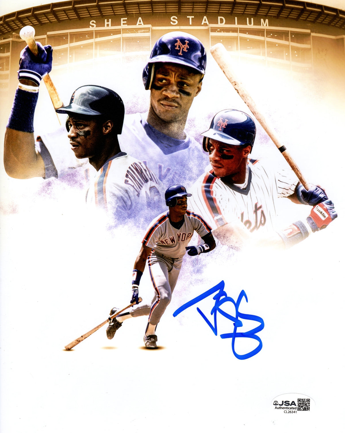 Darryl Strawberry Autographed New York Mets (Collage) 8x10 Photo - JSA