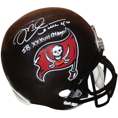 Mike Alstott Autographed Tampa Bay Buccaneers Deluxe Full Size Replica Helmet w/ "SB XXXVII Champs" - JSA