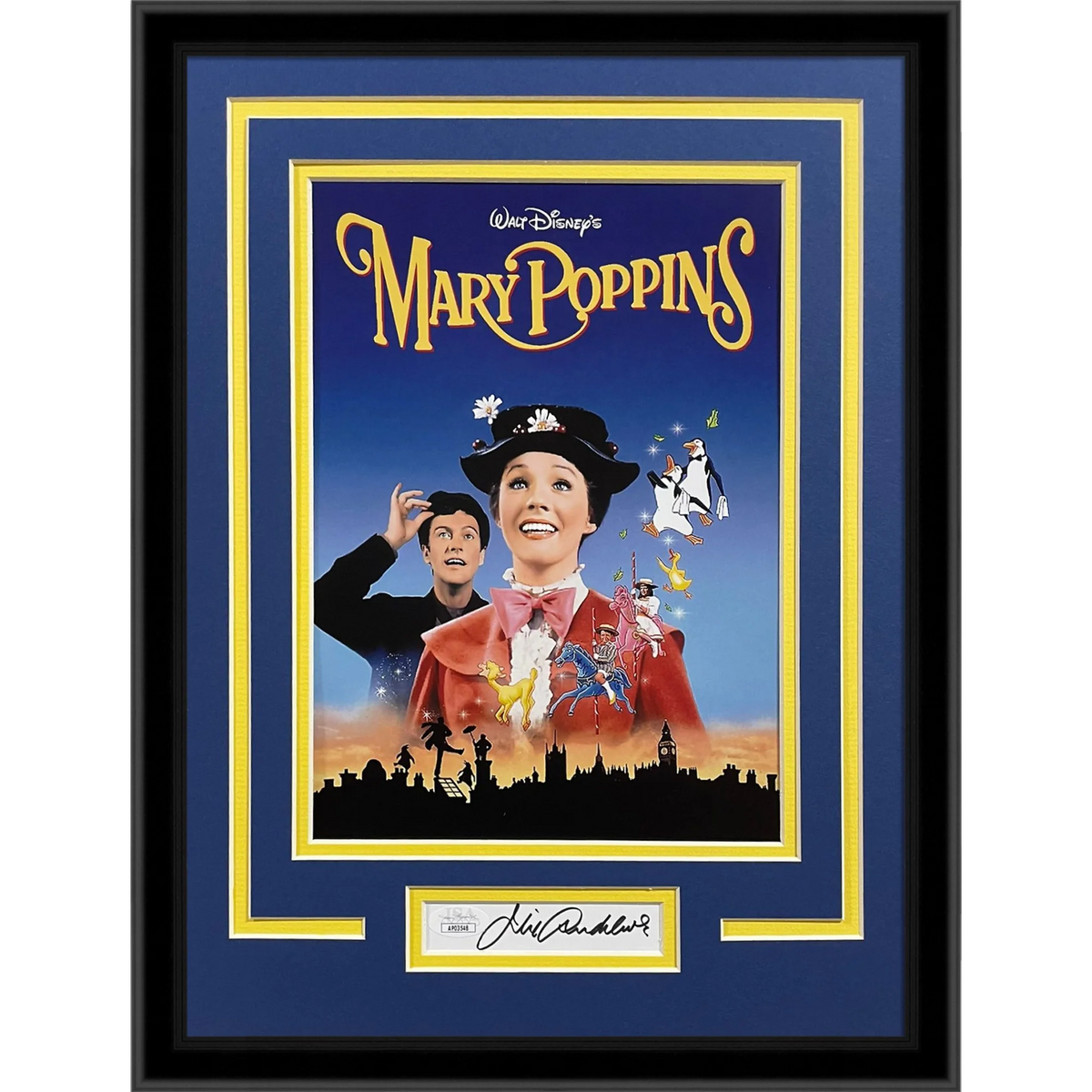 Julie Andrews Autographed Mary Poppins 8x12 Movie Poster Deluxe Framed Piece - JSA