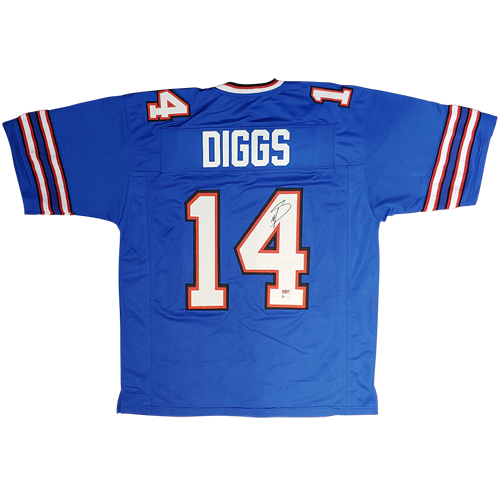 Stefon Diggs Autographed Buffalo (Blue #14) Custom Jersey - Beckett