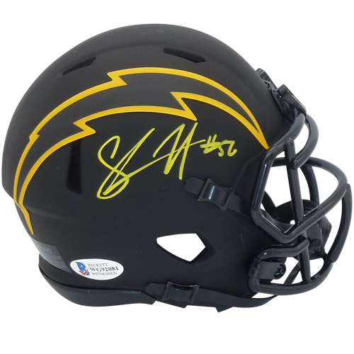 Shawne Merriman Autographed Los Angeles Chargers (ECLIPSE) Mini Helmet - Beckett