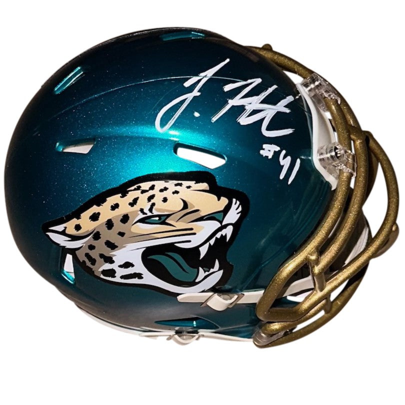 Josh Hines-Allen Autographed Jacksonville Jaguars (FLASH Alternate) Mini Helmet JSA