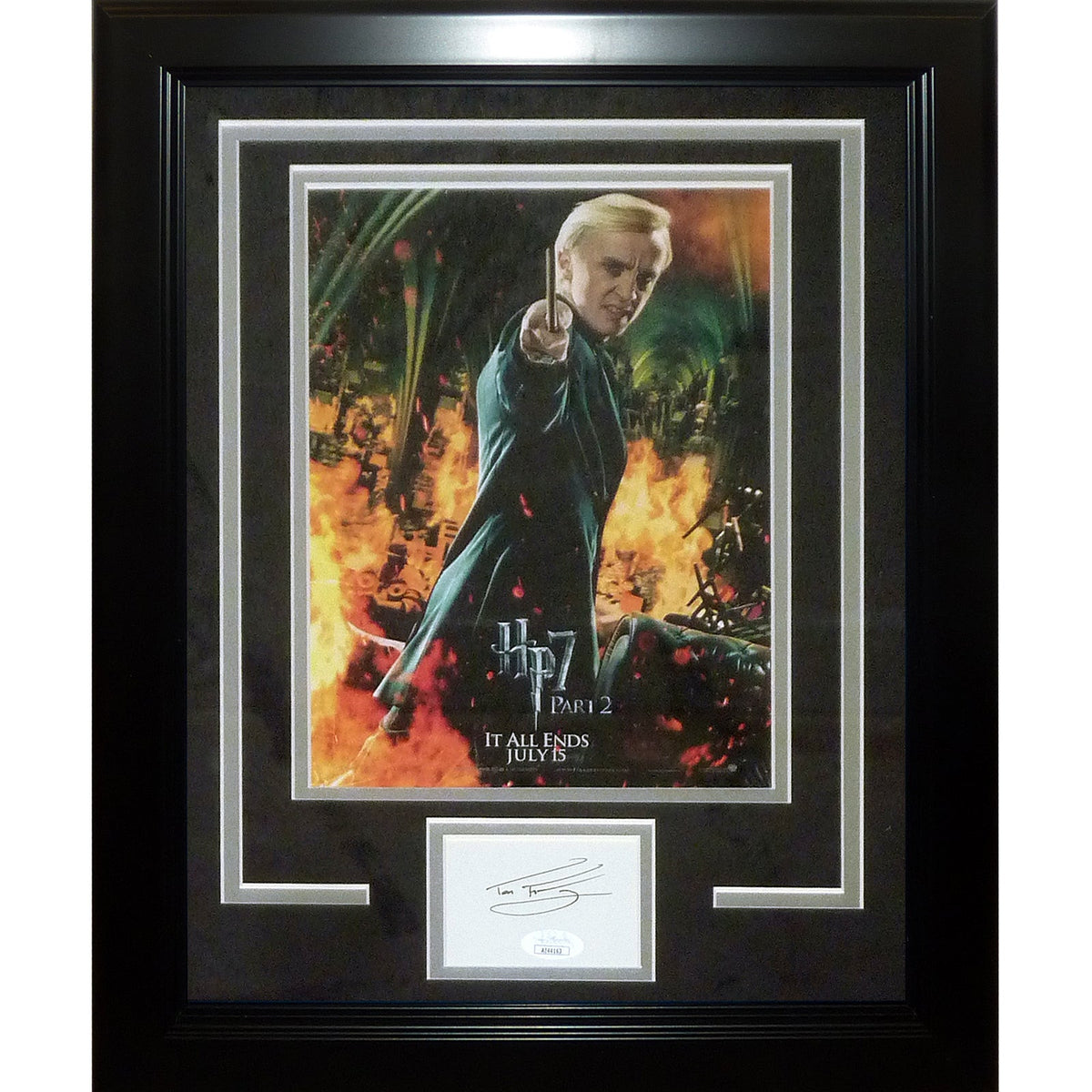 Tom Felton Autographed Harry Potter Draco Malfoy Signature Series Frame - JSA