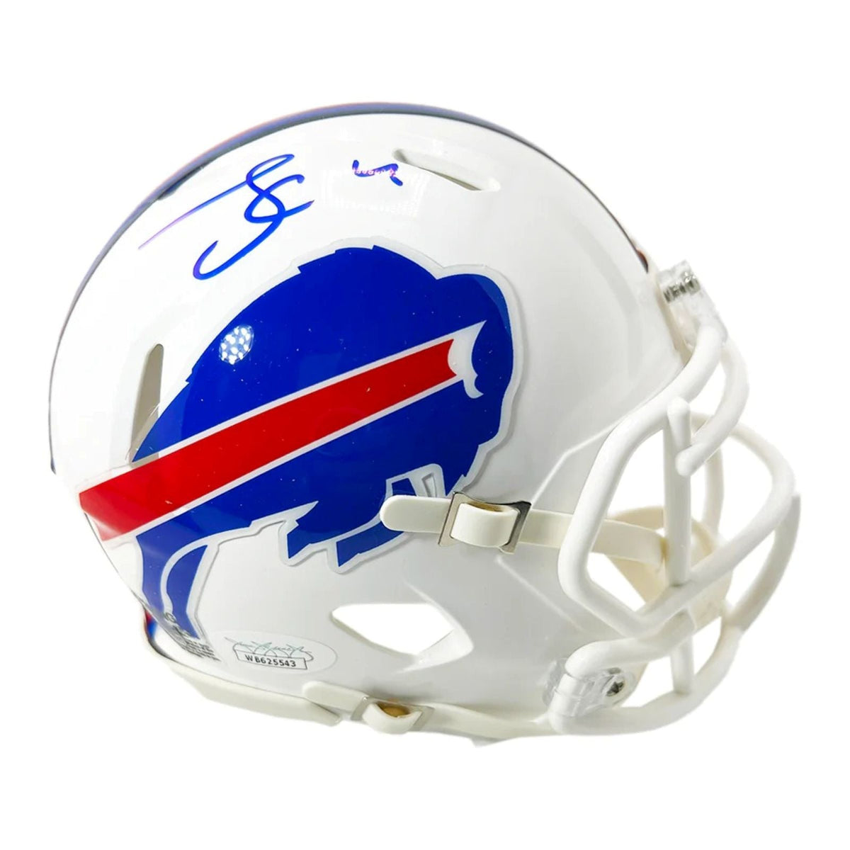 James Cook Autographed Buffalo Bills Mini Helmet - JSA