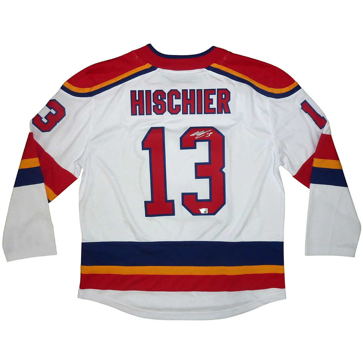 Nico Hischier Autographed New Jersey Devils (White #13) Breakaway Alternate Hockey Jersey - Fanatics Authentic