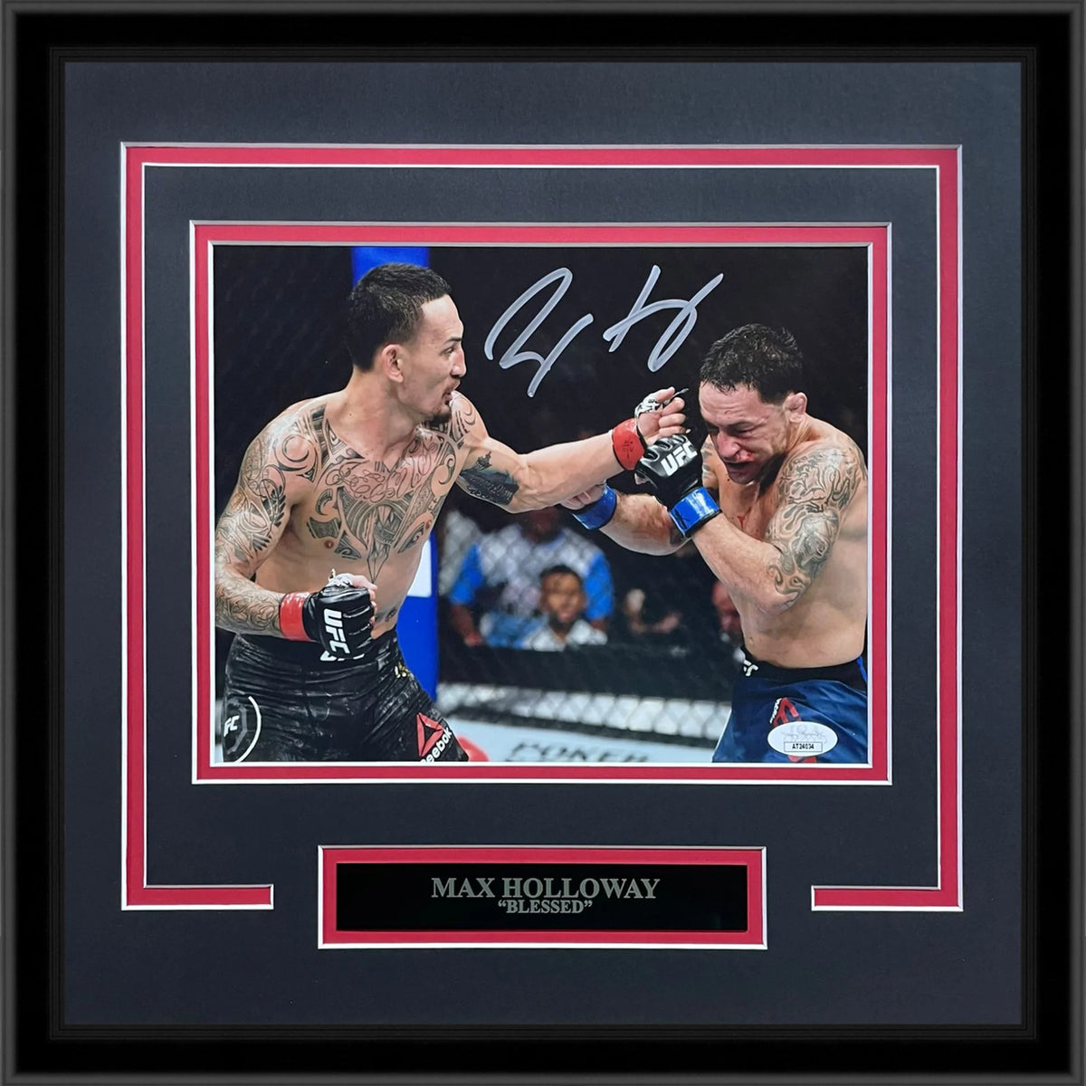 Max Holloway Autographed UFC Deluxe Framed 8x10 Photo - JSA