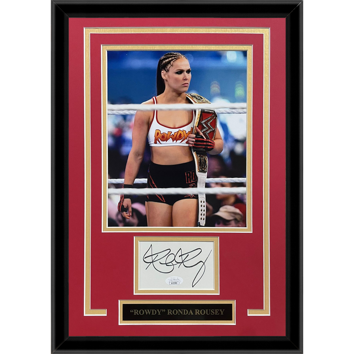 Ronda Rousey Autographed WWE Wrestling 8x10 Photo "Signature Series" Frame - JSA