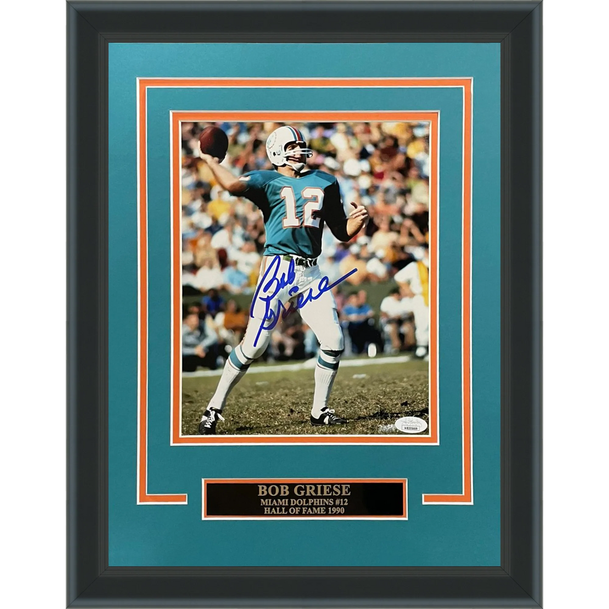 Bob Griese Autographed Miami Dolphins Deluxe Framed 8x10 Photo - JSA