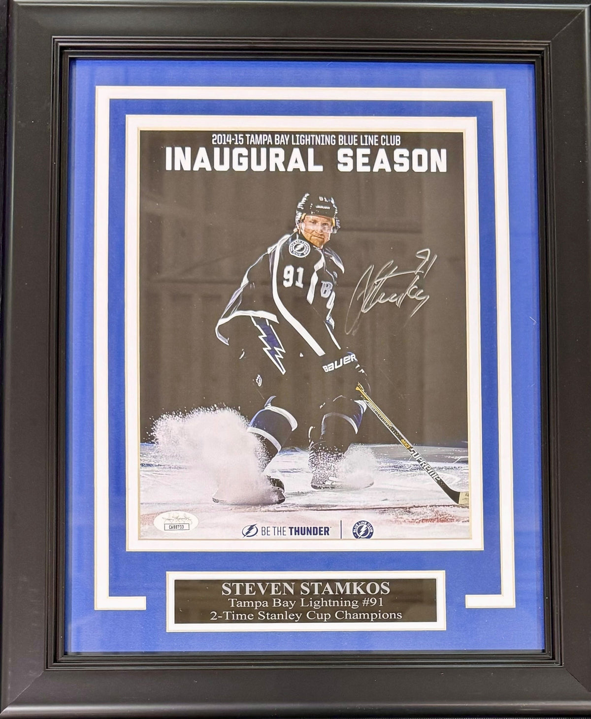 Steven Stamkos Autographed Tampa Bay Lightning Inaugural Season Deluxe Framed 8x10 Photo - JSA