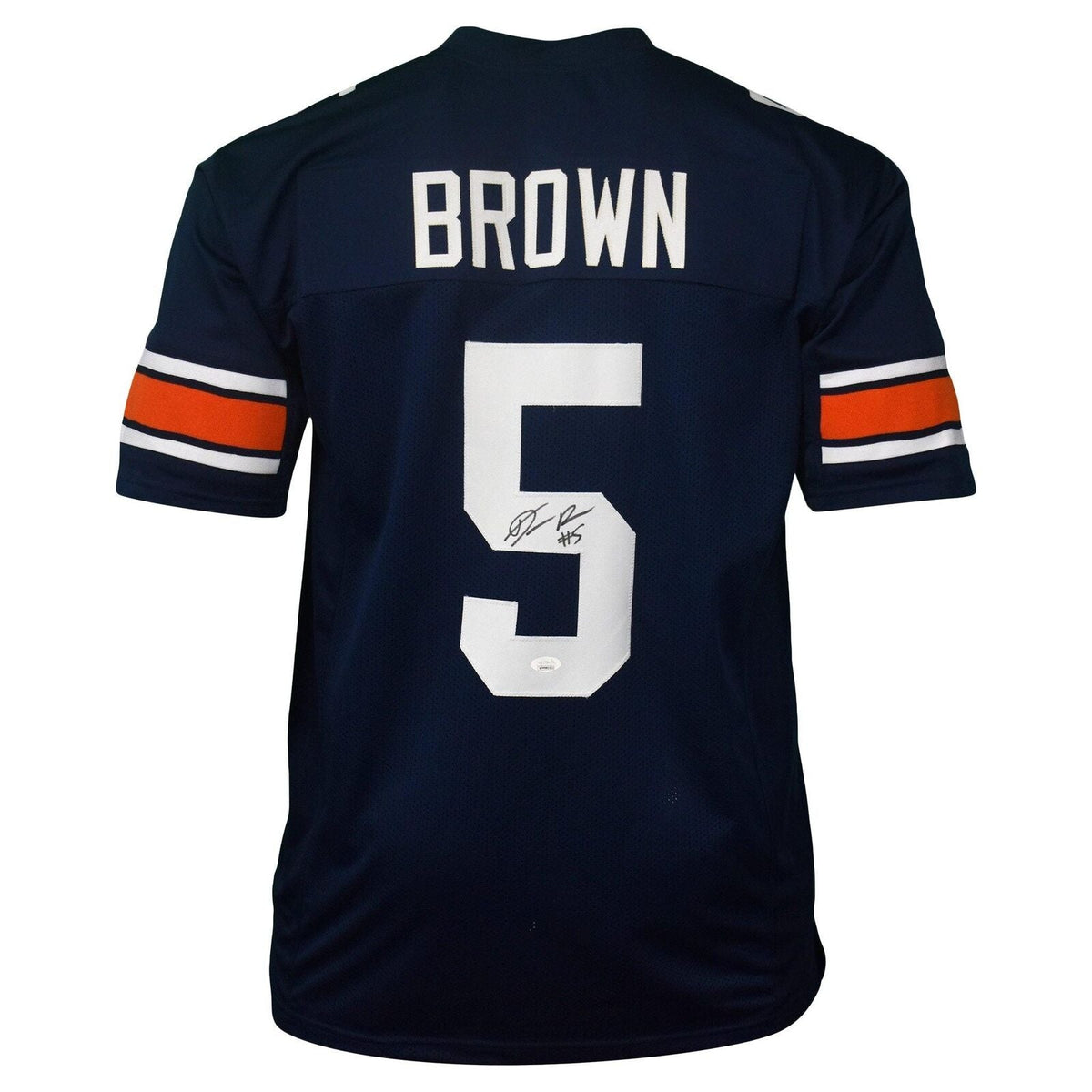 Derrick Brown Autographed Auburn (Navy Blue #5) Custom Jersey - JSA