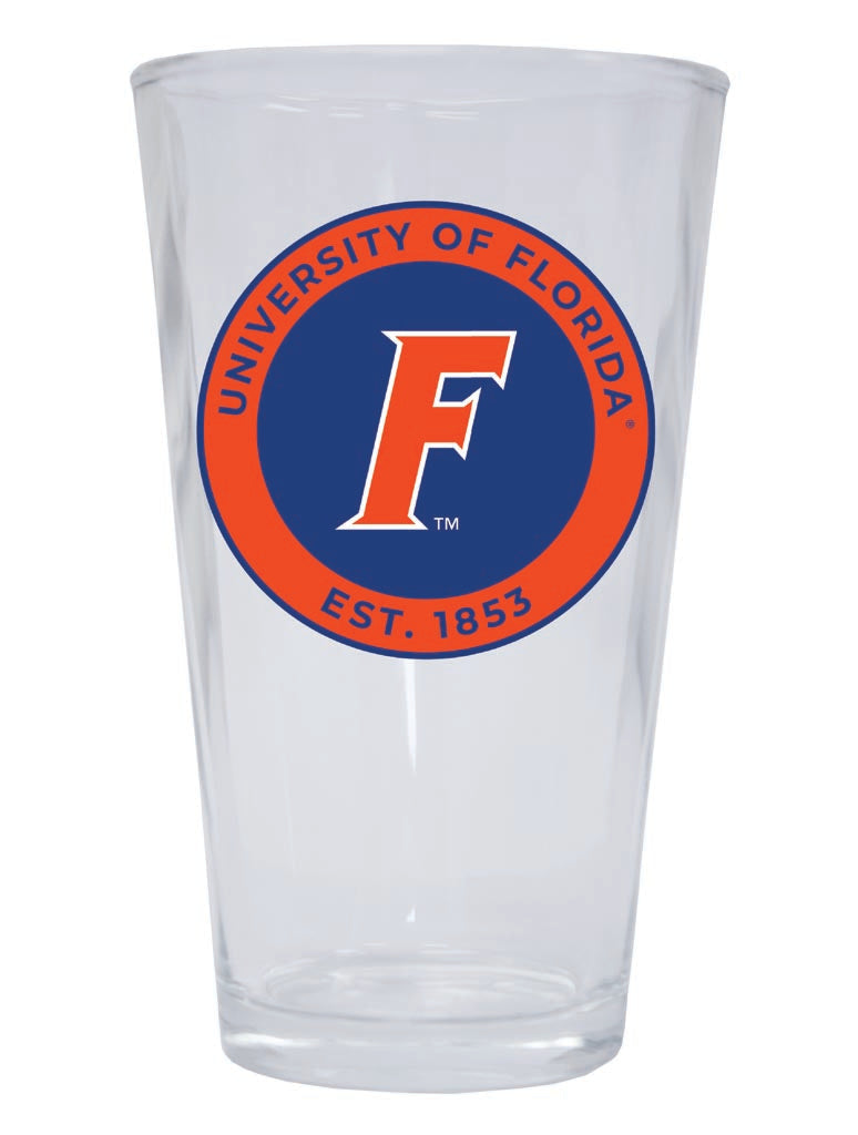 Florida Gators 16 oz Pint Glass Circle Design Officially Licensed Collegiate Product