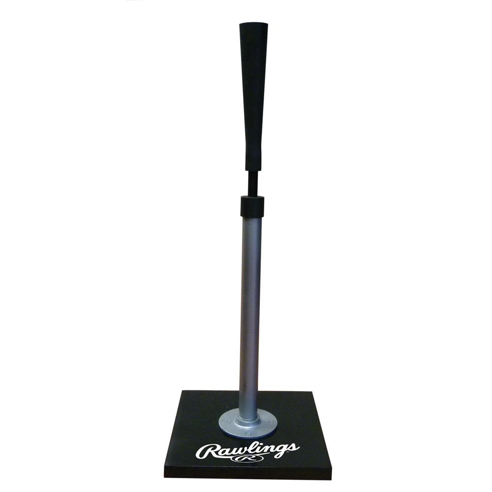 Rawlings Pro Style batting tee with a durable rubber top, adjustable metal stem, and sturdy square base, designed for baseball and softball hitting practice and training. ⚾