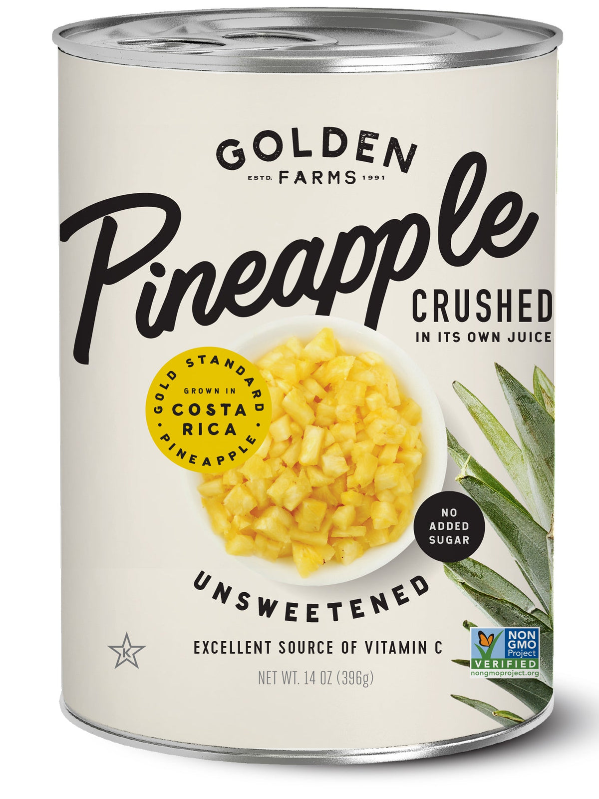 Golden Farms Crushed Pineapple, 14 oz (Case of 12)