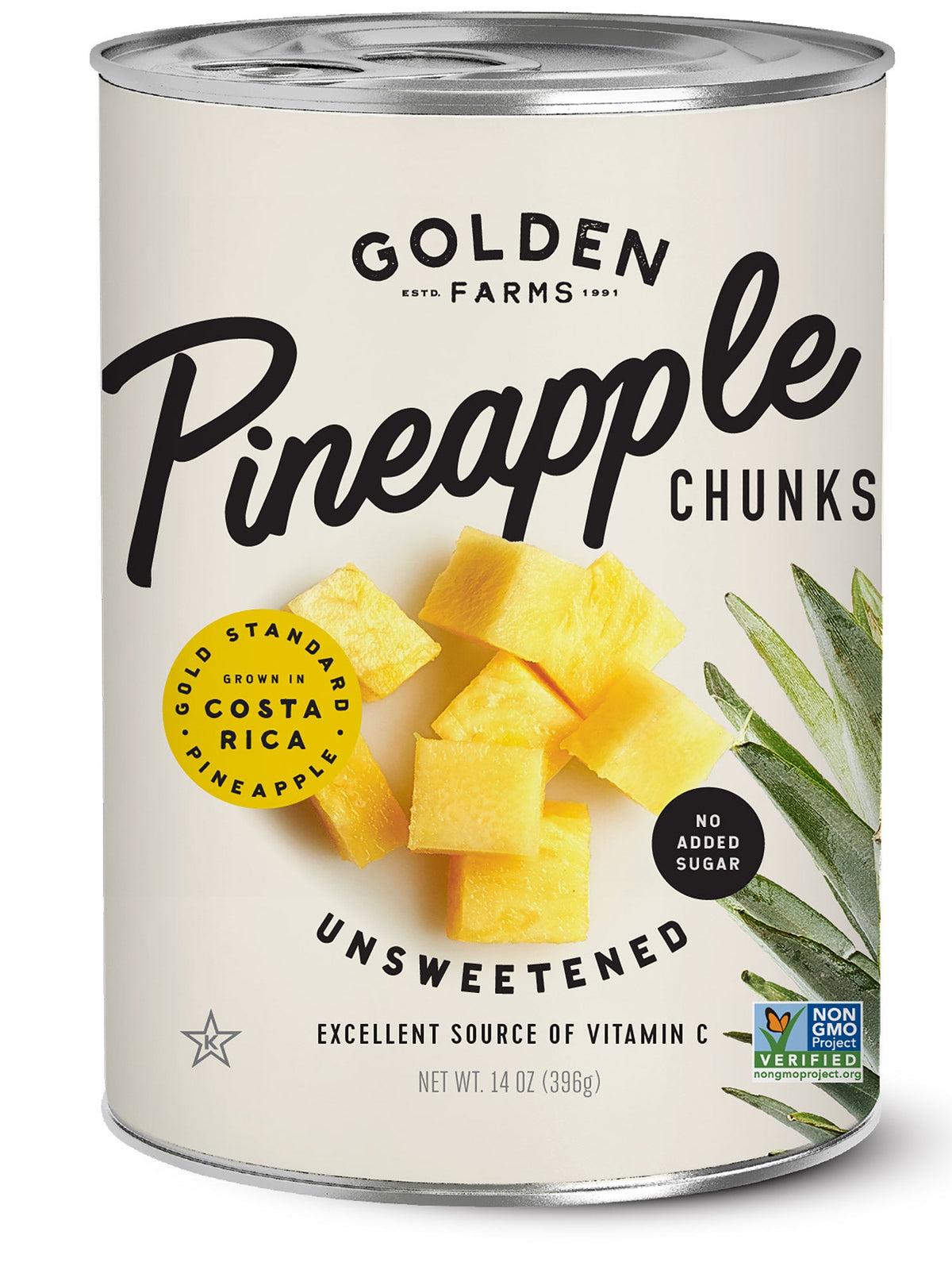 Golden Farms Pineapple Chunks, 14 oz (Case of 12)